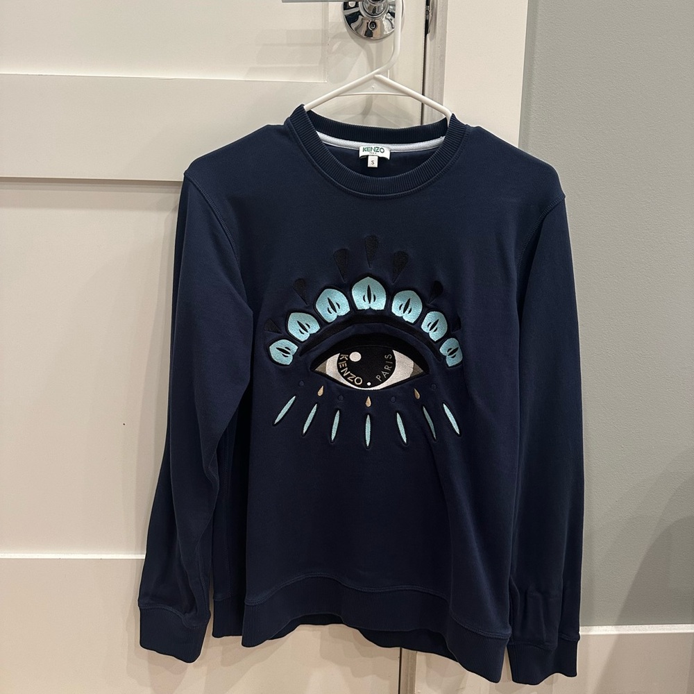 Kenzo classic evil eye icon sweatshirt in dark navy blue